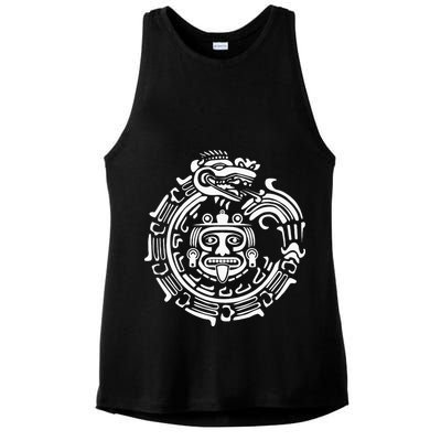 Quetzalcoatl Maya Aztec Ancient Symbol Ladies PosiCharge Tri-Blend Wicking Tank