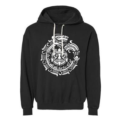 Quetzalcoatl Maya Aztec Ancient Symbol Garment-Dyed Fleece Hoodie
