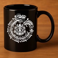 Quetzalcoatl Maya Aztec Ancient Symbol 11oz C Handle Ceramic Mug