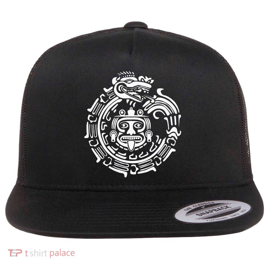 Quetzalcoatl Maya Aztec Ancient Symbol Flatbill Hat