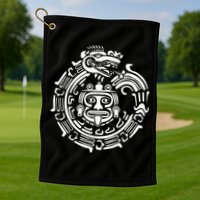 Quetzalcoatl Maya Aztec Ancient Symbol Golf Towel