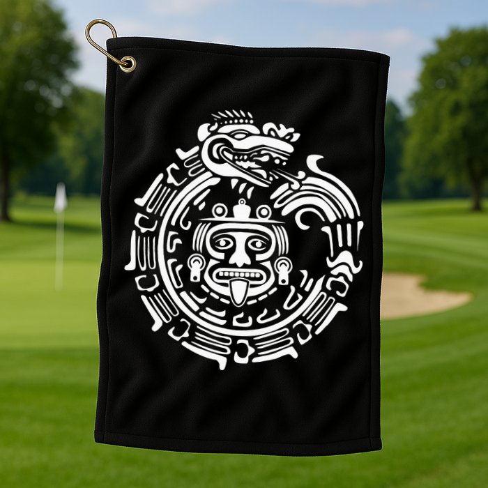 Quetzalcoatl Maya Aztec Ancient Symbol Golf Towel