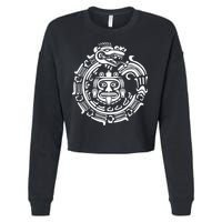 Quetzalcoatl Maya Aztec Ancient Symbol Cropped Pullover Crew