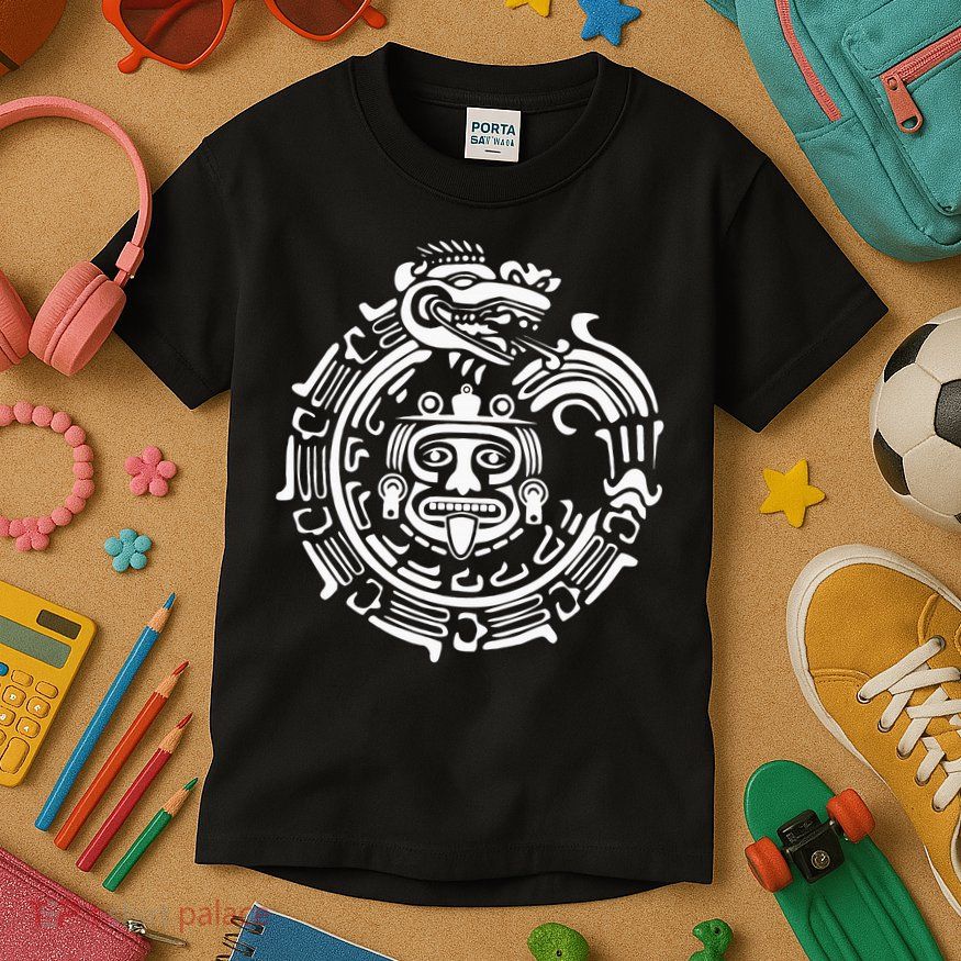Quetzalcoatl Maya Aztec Ancient Symbol Kids T-Shirt