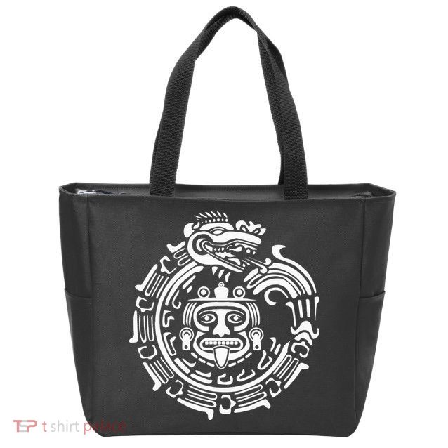 Quetzalcoatl Maya Aztec Ancient Symbol Zip Tote Bag