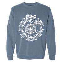 Quetzalcoatl Maya Aztec Ancient Symbol Garment-Dyed Sweatshirt