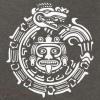 Quetzalcoatl Maya Aztec Ancient Symbol Cotton Canvas Backpack
