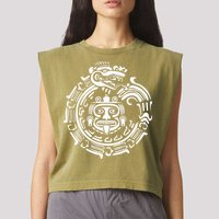 Quetzalcoatl Maya Aztec Ancient Symbol Garment-Dyed Women's Muscle Tee