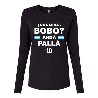 Que Mira´Bobo Argentina 10 Womens Cotton Relaxed Long Sleeve T-Shirt