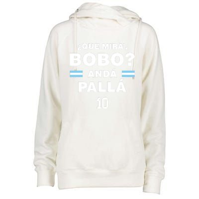 Que Mira´Bobo Argentina 10 Womens Funnel Neck Pullover Hood