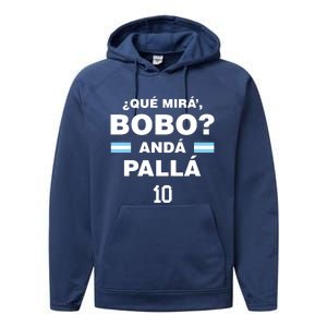 Que Mira´Bobo Argentina 10 Performance Fleece Hoodie