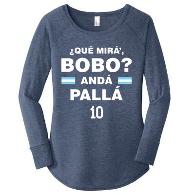 Que Mira´Bobo Argentina 10 Women's Perfect Tri Tunic Long Sleeve Shirt