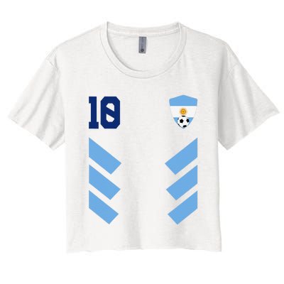 Que Mira´Bobo Argentina 10 Women's Crop Top Tee