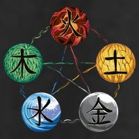 Qigong Martial Arts Elements Garment-Dyed Heavyweight T-Shirt