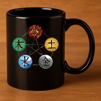 Qigong Martial Arts Elements 11oz C Handle Ceramic Mug