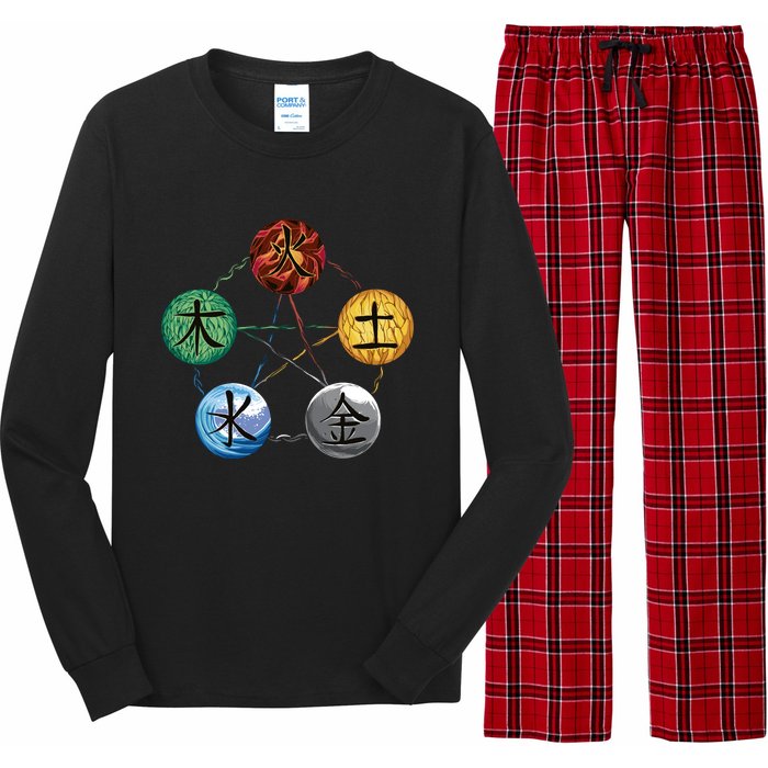 Qigong Martial Arts Elements Long Sleeve Pajama Set