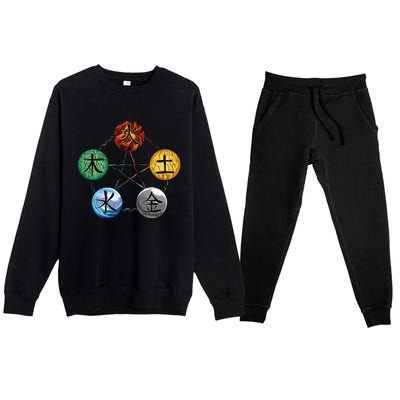 Qigong Martial Arts Elements Premium Crewneck Sweatsuit Set