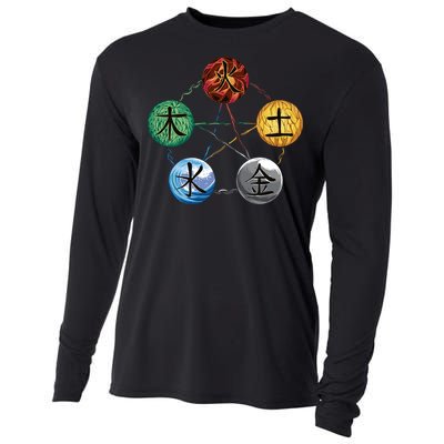 Qigong Martial Arts Elements Cooling Performance Long Sleeve Crew