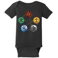 Qigong Martial Arts Elements Baby Bodysuit