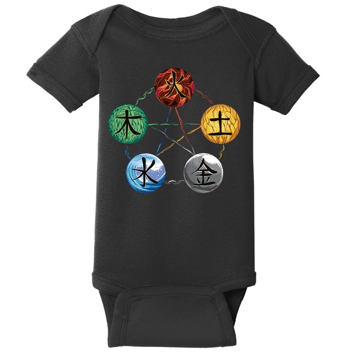 Qigong Martial Arts Elements Baby Bodysuit