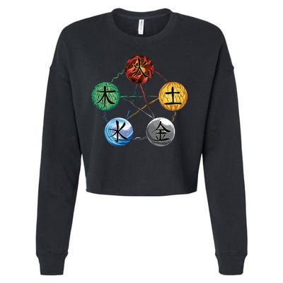 Qigong Martial Arts Elements Cropped Pullover Crew