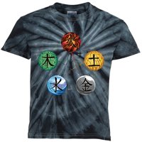 Qigong Martial Arts Elements Kids Tie-Dye T-Shirt