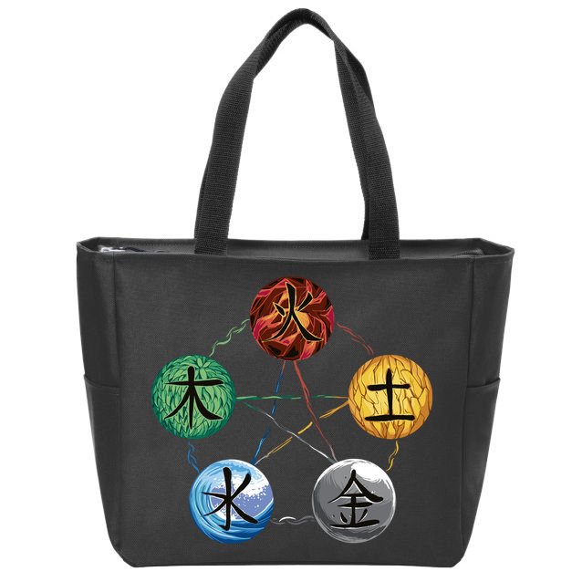 Qigong Martial Arts Elements Zip Tote Bag