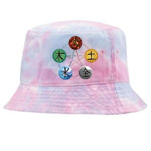 Qigong Martial Arts Elements Tie-Dyed Bucket Hat