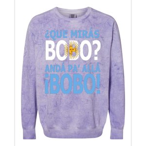 Que Mira´Bobo Argentina 10 Colorblast Crewneck Sweatshirt