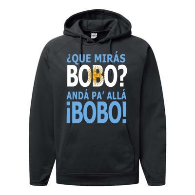 Que Mira´Bobo Argentina 10 Performance Fleece Hoodie