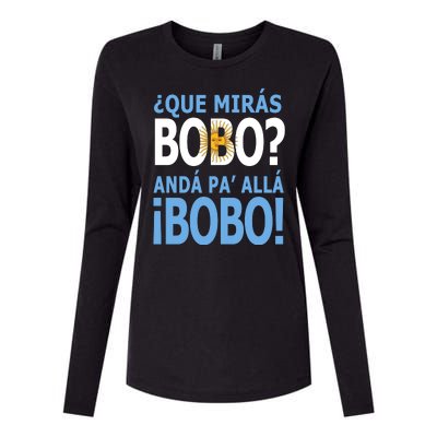 Que Mira´Bobo Argentina 10 Womens Cotton Relaxed Long Sleeve T-Shirt