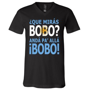 Que Mira´Bobo Argentina 10 V-Neck T-Shirt