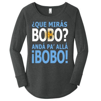 Que Mira´Bobo Argentina 10 Women's Perfect Tri Tunic Long Sleeve Shirt