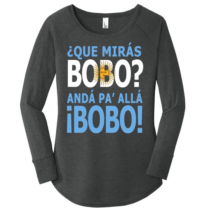 Que Mira´Bobo Argentina 10 Women's Perfect Tri Tunic Long Sleeve Shirt