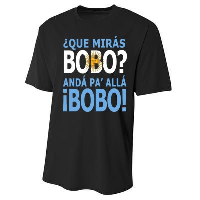 Que Mira´Bobo Argentina 10 Performance Sprint T-Shirt