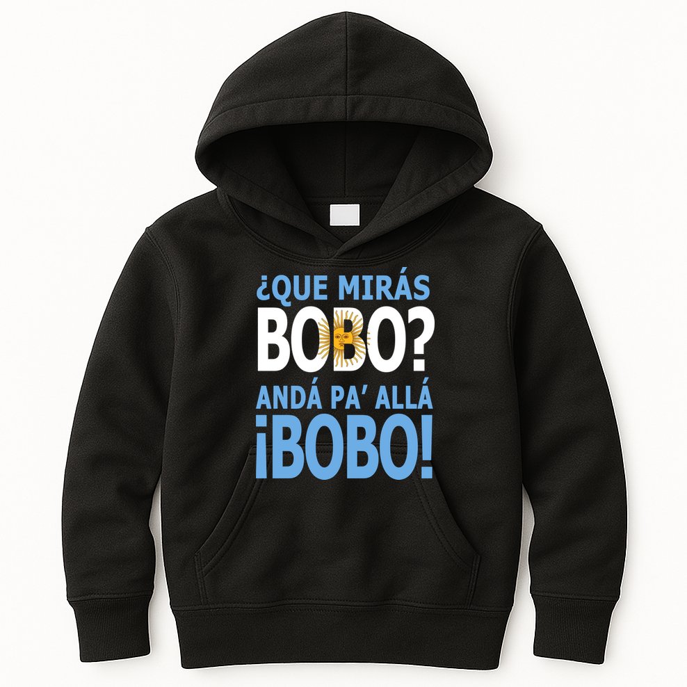 Que Mira´Bobo Argentina 10 Kids Hoodie