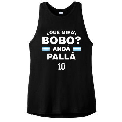 Que Mira´Bobo - Argentina 10 Ladies PosiCharge Tri-Blend Wicking Tank