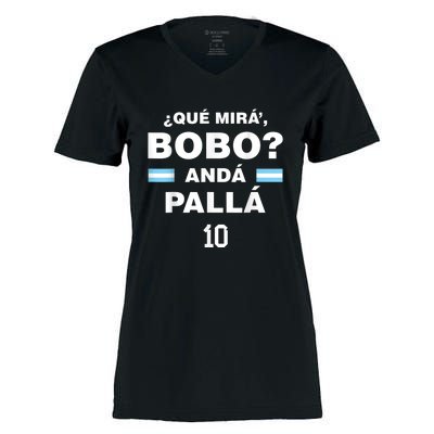 Que Mira´Bobo - Argentina 10 Women's Momentum V-Neck T-Shirt