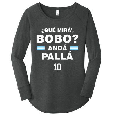 Que Mira´Bobo - Argentina 10 Women's Perfect Tri Tunic Long Sleeve Shirt