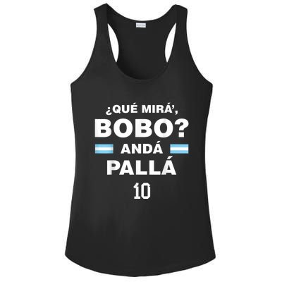 Que Mira´Bobo - Argentina 10 Ladies PosiCharge Competitor Racerback Tank