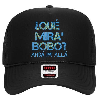 Qué Miras Bobo, Qué Mira Bobo Costume High Crown Mesh Back Trucker Hat