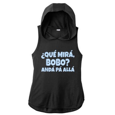 Qué Miras Bobo Qué Mira Bobo Ladies PosiCharge Tri-Blend Wicking Draft Hoodie Tank