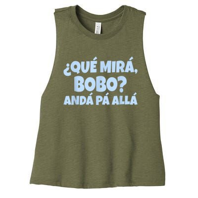 Qué Miras Bobo Qué Mira Bobo Women's Racerback Cropped Tank