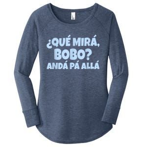 Qué Miras Bobo Qué Mira Bobo Women's Perfect Tri Tunic Long Sleeve Shirt