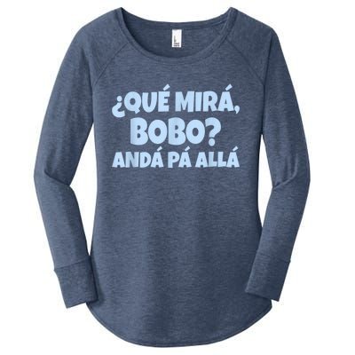 Qué Miras Bobo Qué Mira Bobo Women's Perfect Tri Tunic Long Sleeve Shirt