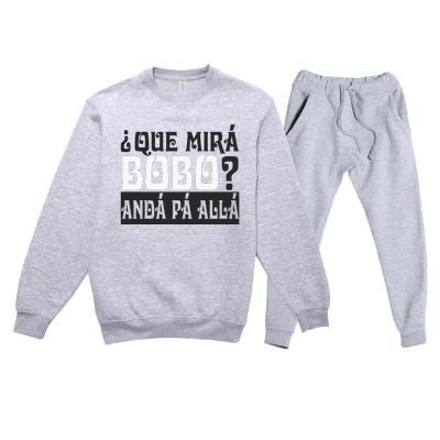 Qué Miras Bobo Qué Mira Bobo Premium Crewneck Sweatsuit Set