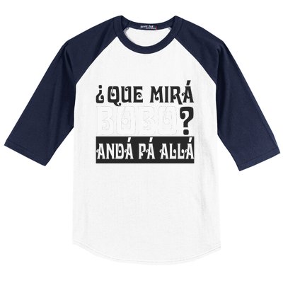 Qué Miras Bobo Qué Mira Bobo Baseball Sleeve Shirt