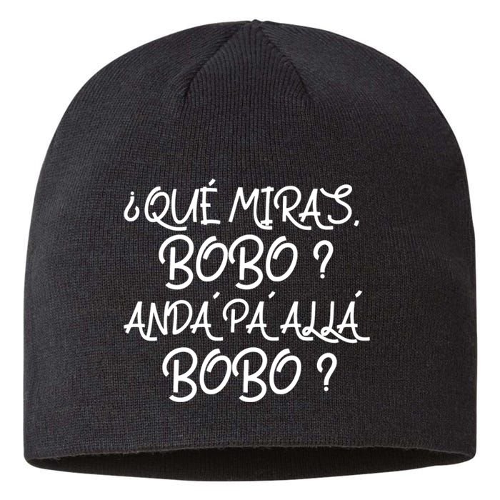 Qué Miras Bobo Qué Mira Bobo Viral Meme Sustainable Beanie