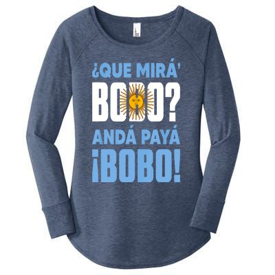 Qué Mirás Bobo, Andá Pa' Allá Funny Speech Women's Perfect Tri Tunic Long Sleeve Shirt