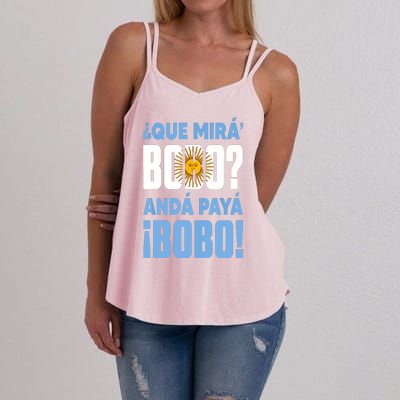 Qué Mirás Bobo, Andá Pa' Allá Funny Speech Women's Strappy Tank